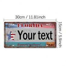 1pc Customized Metal Tin Sign Retro Car License Plate Poster Decor, 6*12in
