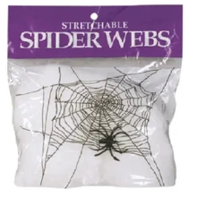 4 Artificial Spider Webs - Halloween - Contains: 04 Webs + 02 Small Spiders - 白色 - 查看 3