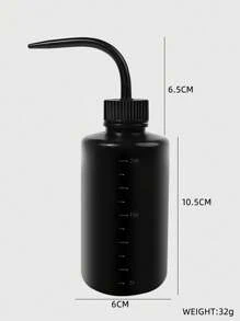 klimonla 1入組具有刻度的刺青噴霧瓶,刺青清潔瓶,250毫升刺青彎嘴噴霧瓶,彎口塑料清潔瓶,刺青和刺繡清潔工具,適用於睫毛延伸的小型塑料清潔瓶 - 黑色 - 查看 7