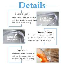 10 件透明塑料可填充饰品，透明 DIY 工艺球，透明 DIY 圣诞饰品 5 种不同尺寸，适用于婚礼、派对、家居装饰、圣诞节