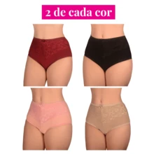 Kit With 8 Panties PLUS SIZE Cotton Panties With Lace Comfortable Lingerie Adult Women's Intimate Fashion Lace For Lady Feminine Luxury Wide Cotton Lace Clothing Large Sizes Wholesale Resale Ref. 250 - Nhiều màu - Xem 2