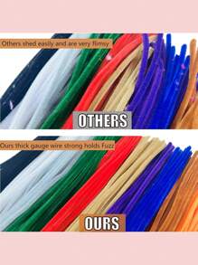 170/320 chiếc que làm sạch ống Giáng sinh thân nhung, que làm sạch ống cho đồ thủ công, que xoắn 30cm/11,8 inch đồ thủ công, dây lông cho đồ thủ công DIY Arts&Crafts Supplies - Nhiều màu - Xem 4