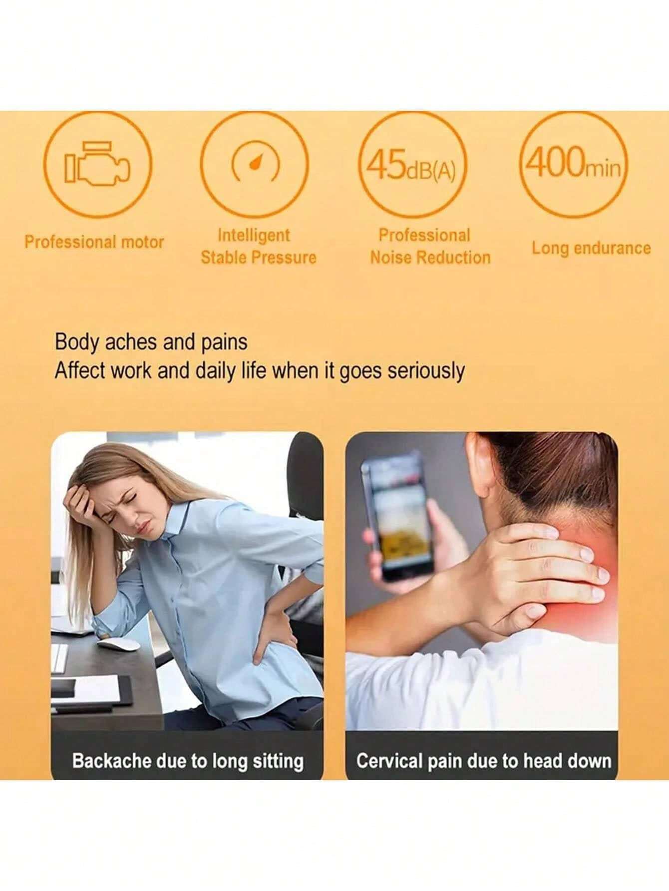 Muscle Massage Gun, Deep Tissue Back Massager, Portable Electric