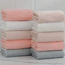SUNTY 10pc Ultra-Soft Rag, Perfect For Kitchen, Bathroom, Bedroom, Living Room, Toilet, Car, Window Cleaning, Fade-Resistant Microfiber Dish Cloths - Super Absorbent, Reusable, Machine Washable, Knit Fabric, Color Random - Multicolor - View 4