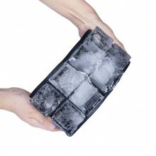 4/6/8網格矽膠製冰格帶蓋,冰模具,適用於家庭使用冰製作和水果冰&嬰兒餐飲盒 - 黑色 - 查看 3