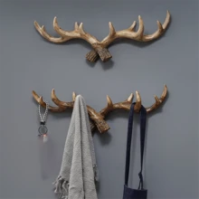 Vintage Deer Antlers Wall Hook Mounted Clothes Hanger Coat Rack Key Holder For Decorative B - Multicolor - View 4