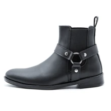 Men's Chelsea Boots Suede Leather Boot With Harness - Bright - View 4