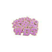 4/5/10/26pcs A-Z English Letter Chenille 2.28inch Iron On Sew On Patches Appliques For Clothes, Jackets, Hats, Books, Backpacks - Team Alphabet Self-Adhesive DIY Embroidered Fabric Stickers