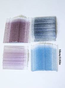 100 pièces/50 pièces Brosse micro jetable à manche en cristal pour extension de cils, tête de brosse micro rose et noire jetable. Brosse micro jetable pour visage et cosmétiques micro, convient pour les voyages et les retouches quotidiennes