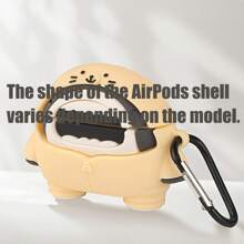 Vỏ bảo vệ tai nghe không dây bằng silicon hình cá mập hoạt hình 3D, tương thích với AirPods 1/2/Pro/Pro2/3 - Màu Xám nhạt - Xem 16