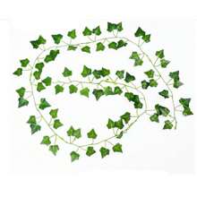 KIT 1/2/5 Pcs Artificial Plant Foliage Chain Hanging 2M - Green - View 6