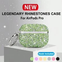 Rhinestone AirPods Pro 2 Protective Case With Ring Buckle, Compatible With Apple AirPods 1st/2nd/3rd Generation Wireless Bluetooth Earphone Case, Bling Crystal Hard Shell Cover For Women - Multicolor - View 6