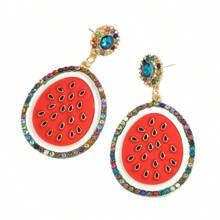 1對創意檸檬造型女士耳環，適合日常佩戴和送給朋友作為禮物，時尚百搭