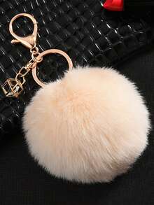 1 móc khóa Pompom mềm mại, móc khóa nhồi bông dễ thương, túi đựng nhẫn, ba lô, mặt dây chuyền treo xe hơi, quà tặng sử dụng hàng ngày cho phụ nữ, phụ kiện trang trí chìa khóa ví, nhiều màu sắc để lựa chọn - Nhiều màu - Xem 6