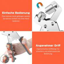 BriSunshine Ösen Zange Set mit 500 Stücke (Innendurchmesser 10 mm) Metall-Ösen, professionelle tragbare Ösenzange für Leder, Stoff, Plane, Vorhang, PVC