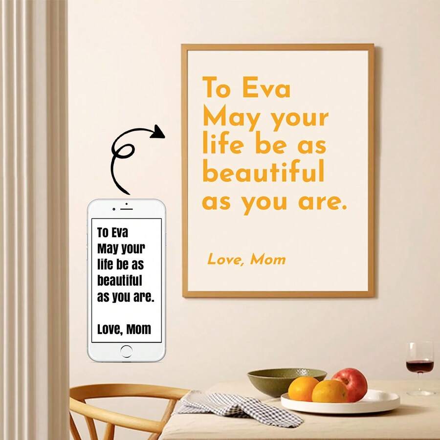 1Pc Custom Quote Print, Custom Poster Print, Custom Quote Sign