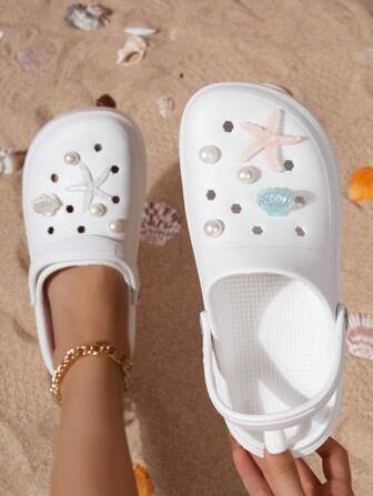 CIVHOM Customized Women Hollow Design Casual Sandals, High Elastic EVA Soft & Lightweight Anti-Slip Breathable Women Garden Shoes, Suitable For Home And Outdoor, All-Season