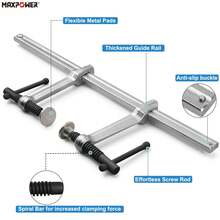 Multifunctional F Clamp, Heavy Duty Welding Clamp, 15 3/4" Double Force Welding Bar Clamp - Max Clamping Force 1200 LBS, Metal Clamp For Welding, Metalworking, Woodworking - 尺寸15 ³/₄" - 查看 3