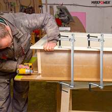 Multifunctional F Clamp, Heavy Duty Welding Clamp, 15 3/4" Double Force Welding Bar Clamp - Max Clamping Force 1200 LBS, Metal Clamp For Welding, Metalworking, Woodworking - 尺寸15 ³/₄" - 查看 7