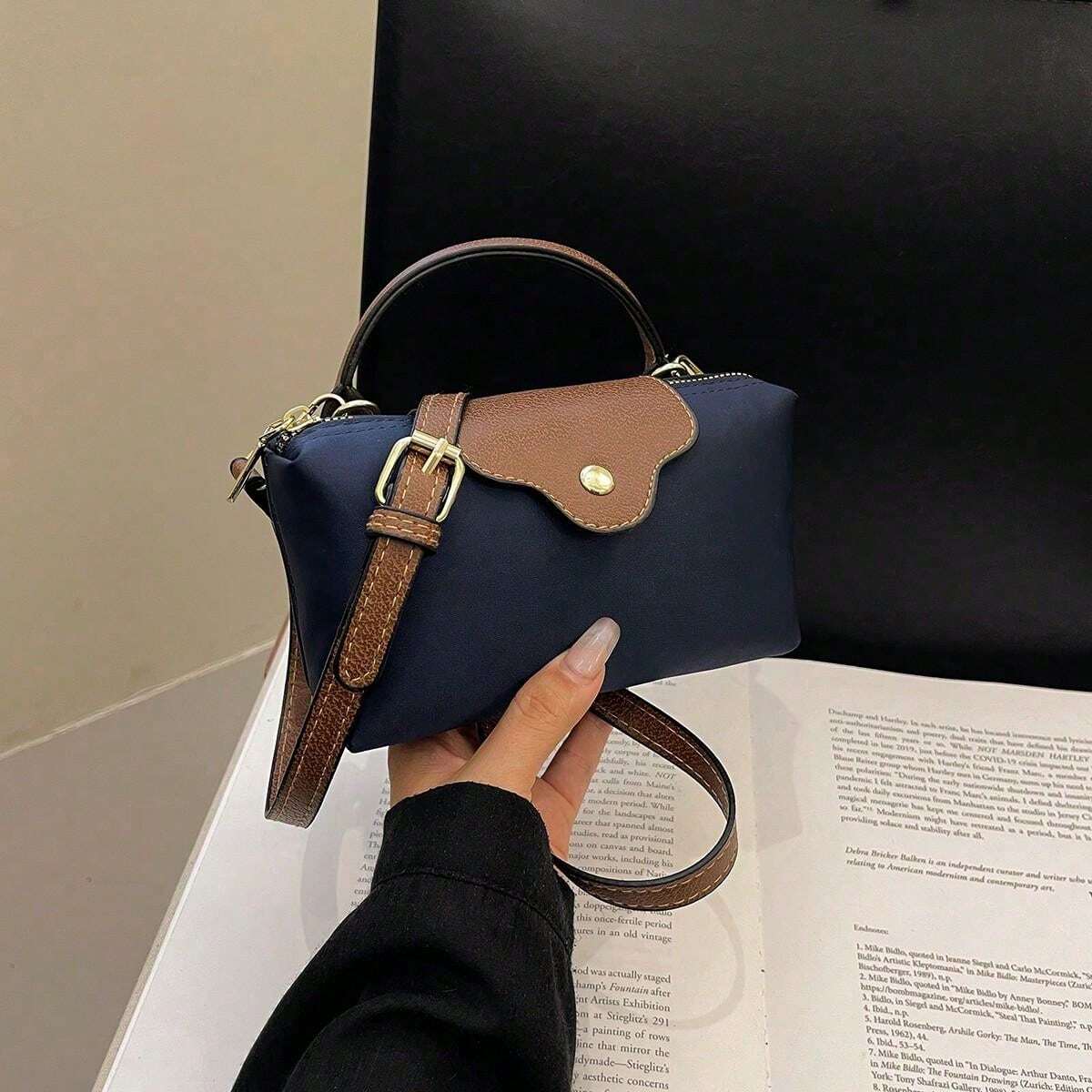 New Women Nylon Tote Bag Crossbody Bag Shoulder Bag Casual Solid Color