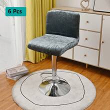 1 szt./4 szt./6 szt. Miękki wielokolorowy diamentowy aksamitny pokrowiec na krzesło barowe, diamentowe aksamitne pokrowce na krzesła barowe, kwadratowe pokrowce na krzesła barowe, pokrowce na krzesła o wysokości lady, zmywalne pokrowce na krzesła barowe, obrotowe pokrowce na krzesła barowe, do jadalni