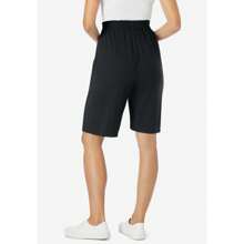 WOMAN WITHIN Woman Within Plus Size Elastic-Waist Knit Short