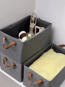 Caja Organizadora Almacenamiento Closet Anaquel Estante - Gris - Ver 3