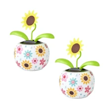 Sunflower Solar Dancing Flower Toys Powered Swinging Animated Dancer Toy Office Desk Car Decoration For - Multicolor - View 1