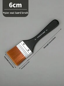 Pennelli in nylon con setole larghe e manico in legno per pittura ad acrilico, olio e acquerello, articoli di cancelleria per l'arte, per il ritorno a scuola