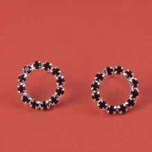 1對時尚鑲鑽心形和淚滴形耳環,適合女性和學生