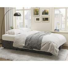 Sofa Bed, Sofa Sleeper With Storage Chaise, L Shape Pull Out Couch Bed, Oversized Sofas For Living Room-Grey Linen - 灰色 - 查看 4