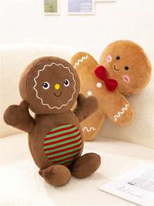 Figura de muñeco de jengibre de peluche como decoración navideña, muñeca de navidad suave y creativa como almohada, regalo de navidad, hombre de jengibre, navidad, almohada navideña - multicolor - Ver 8