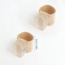 1 对/1 件柔软硅胶脚趾分离器，适合女性日常使用 - 米色 - 查看 6