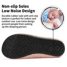 House Slippers For Mens Slippers House Shoes, Soft Slipper Socks With Non Slip Sole Portable For Hospital Travel Indoor Outdoor