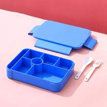 New Microwave Safe Bento Lunch Box Set With Spoon, Leak-Proof Meal Prep Container Christmas Gift - Multicolor - View 11