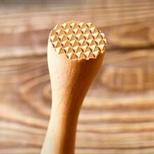 1 件山毛榉木榨汁器，用于鸡尾酒、无酒精鸡尾酒、混合饮料和饮品的搅拌器 - 原木色 - 查看 6