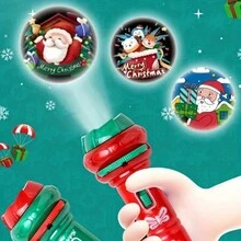 Children's Fun 24-Pattern Projection Flashlight Educational Toy, Santa Claus Glowing Pattern, Christmas Holiday Gift Surprise - Multicolor - View 9