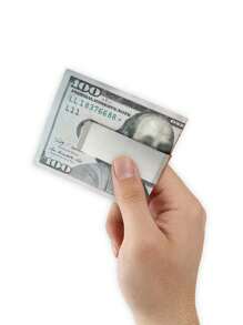 1/3/6/10pcs Simple Metal Money Clip For Cash And Cards Unisex Fashion Money Holder Stainless Steel Ultra-Thin Clip Money Clip Cash Clip And Woman For Travel & Card Holder Card Holder Wallet Business Card Holder Credit Card Holder For Women For Men - Silver - View 6