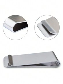 1/3/6/10pcs Simple Metal Money Clip For Cash And Cards Unisex Fashion Money Holder Stainless Steel Ultra-Thin Clip Money Clip Cash Clip And Woman For Travel & Card Holder Card Holder Wallet Business Card Holder Credit Card Holder For Women For Men - Silver - View 4