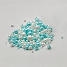 100g 金白色珍珠球蛋糕装饰洒甜珠珍珠球蛋糕装饰生日派对甜点烘焙装饰，不可食用 - 彩色 - 查看 5