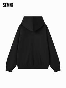 SEMIR Áo khoác co giãn thêu đơn giản cho cặp đôi mùa thu dành cho nam - màu đen - Xem 5