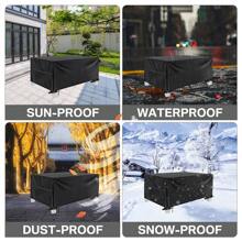 Outdoor Furniture Protection Cover – Heavy Duty Oxford Fabric – Waterproof & Windproof Anti-UV - Rectangular Patio Table Cover With Buckles & Drawstring Patio Furniture Cover Waterproof - Multicolor - View 6