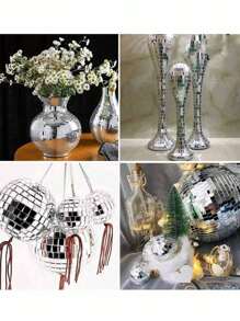 5卷/1卷 自粘迷你方形玻璃马赛克贴纸，装饰玻璃胶带，适用于DIY工艺品和家居装饰 - 彩色 - 查看 7