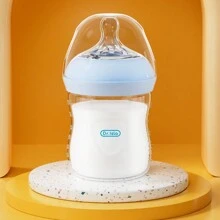 Letter Print Simple Transparent Baby Bottle, 11oz/5oz