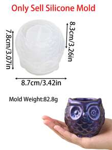 1PC Cute Animals Candle Cup DIY Silicone Molds Hedgehog Owl Succulent Plant Flowerpot Epoxy Resin Casting Molds 3D Gypsum Home Decor Supplies Desktop Ornament