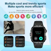 1pc Silicone Strap Smart Watch With High-Definition Touch Screen, Various Sports Functions, Body Temperature, Weather Forecast, Bluetooth, Call Reminder, Compatible With Android & IOS Systems, Suitable For Gifts & Casual Wear