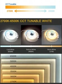 Acosh Neon USB LED Strip Lights White/Warm CCT Tunable LED Light, 5V Dimmable 2700K-6500K COB LED Tape Lights Monitor TV Backlight, Under Cabinet Light Strip For Cabinet, Bedroom, Home DIY Lighting 500Leds/M