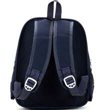 Children's School Backpack For Girls Boys With Backrest, Animated Dinosaur Kitten Print, Lightweight, Durable, Waterproof, Bottle Pocket, Daycare Trip - Màu xanh hải quân - Xem 2