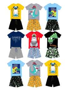 Kit 6 Pieces Of ASSORTED Children's Clothing For BOYS - 3 Blouses + 3 Shorts Xx - Nhiều màu - Xem 1