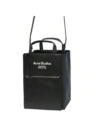 ★人気★ Acne Studios Baker Out Mini Tote Bag Black Acne Studios - Baker Out Small Logo-Print Leather and Nylon